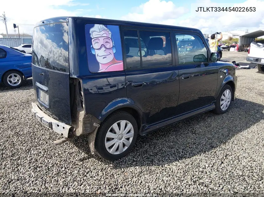 2005 SCION XB VIN JTLKT334454022653 — фото 4