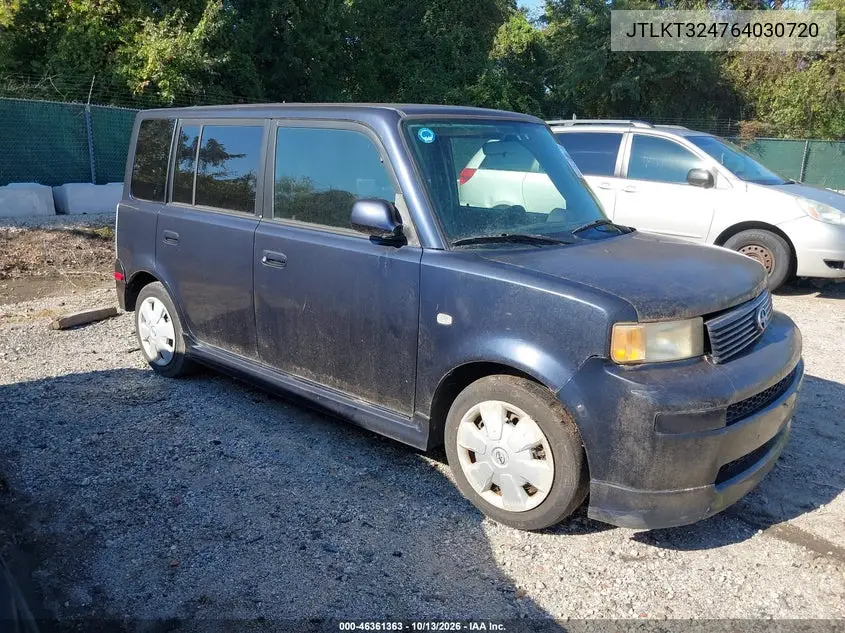 SCION XB 2006, VIN JTLKT324764030720