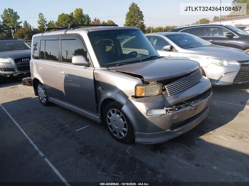 SCION XB 2006, VIN JTLKT324364108457