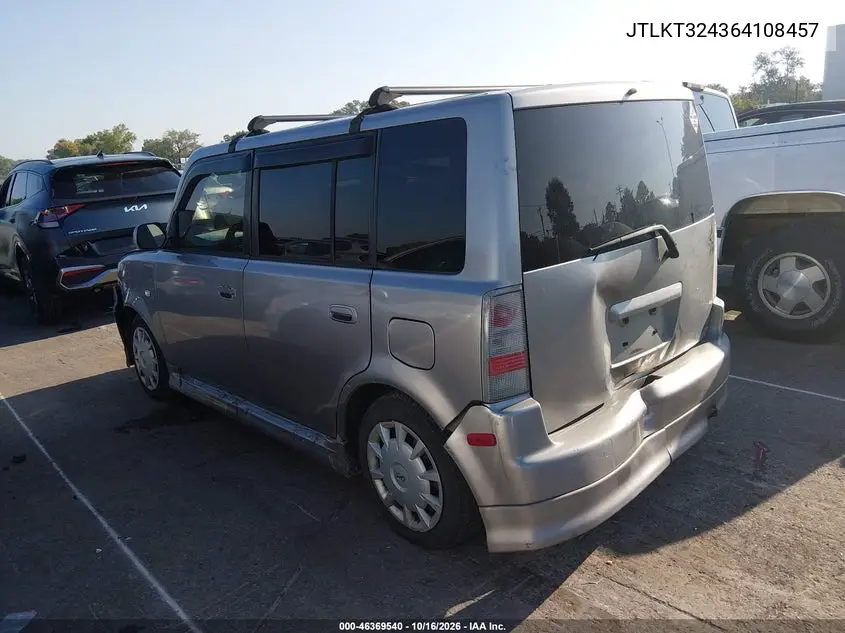 2006 SCION XB VIN JTLKT324364108457 — фото 3