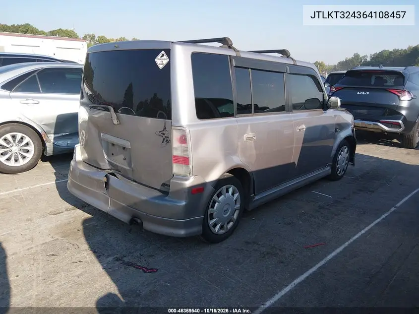 2006 SCION XB VIN JTLKT324364108457 — фото 4