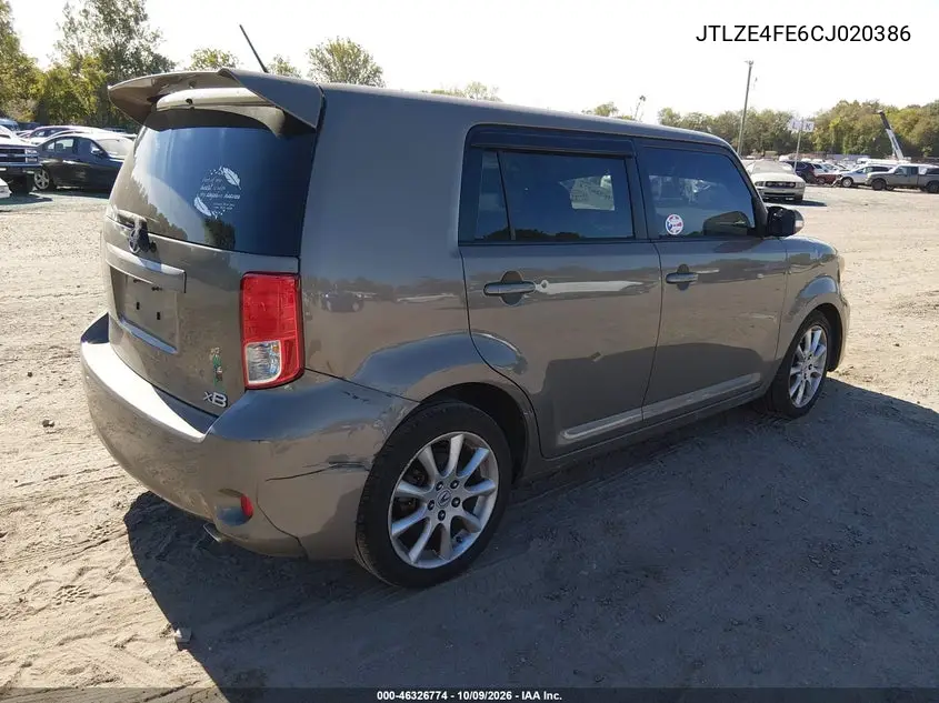 2012 SCION XB VIN JTLZE4FE6CJ020386 — фото 4