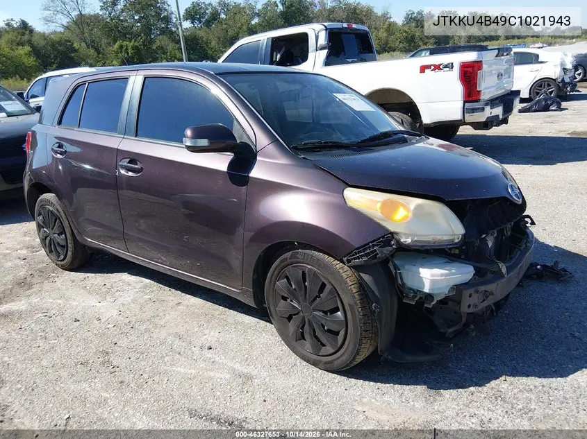 SCION XD 2012, VIN JTKKU4B49C1021943