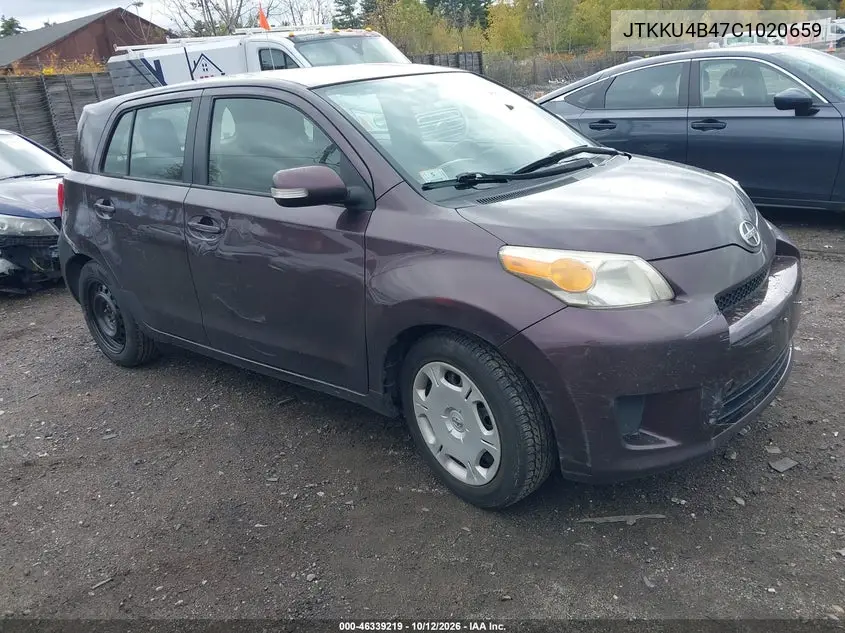SCION XD 2012, VIN JTKKU4B47C1020659
