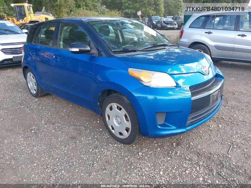 SCION XD 2013, VIN JTKKUPB48D1034718