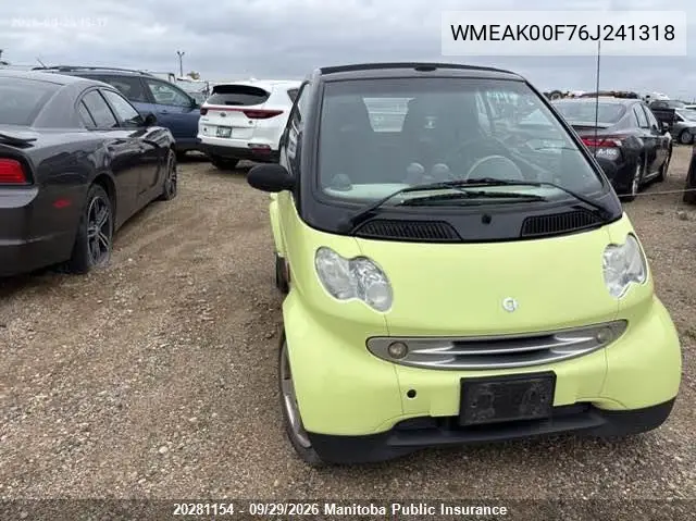 SMART N/A 2006, VIN WMEAK00F76J241318