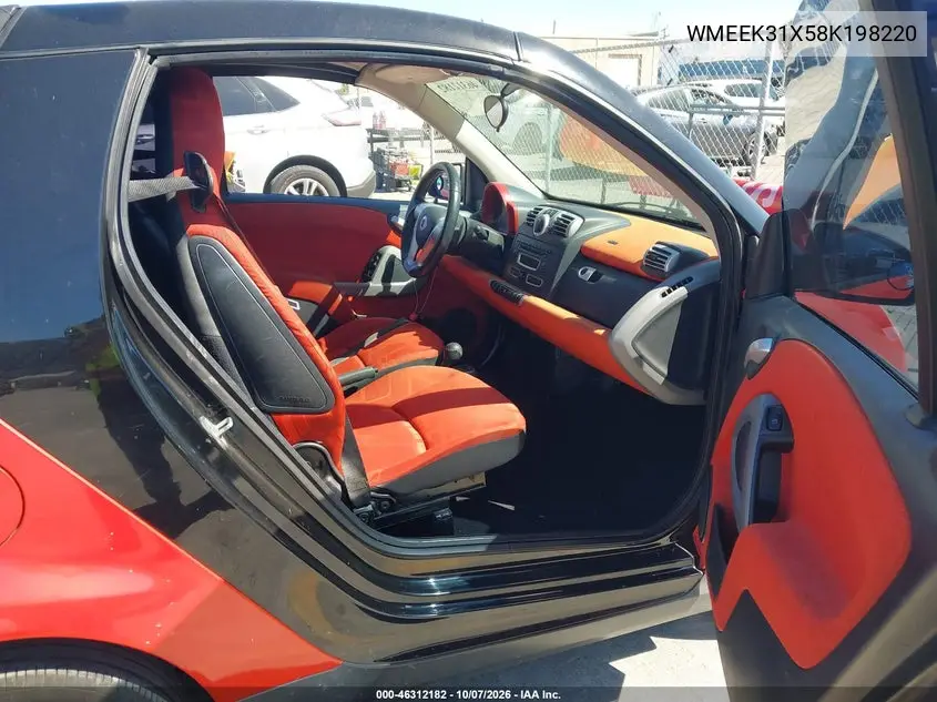 2008 SMART FORTWO VIN WMEEK31X58K198220 — фото 5