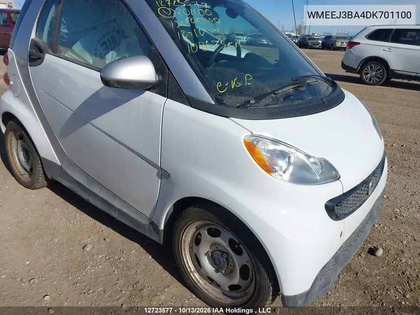 2013 SMART FORTWO VIN WMEEJ3BA4DK701100 — фото 6