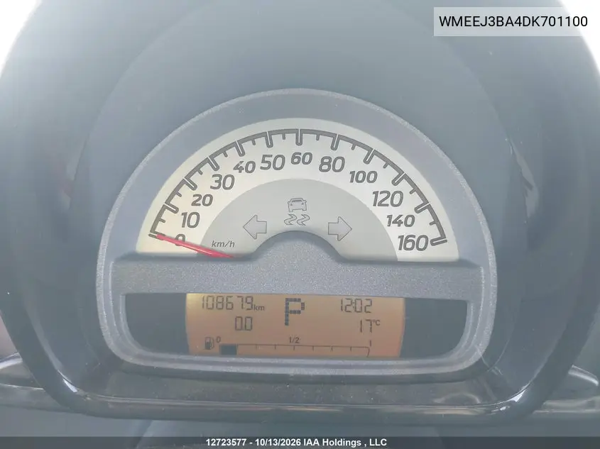 2013 SMART FORTWO VIN WMEEJ3BA4DK701100 — фото 7