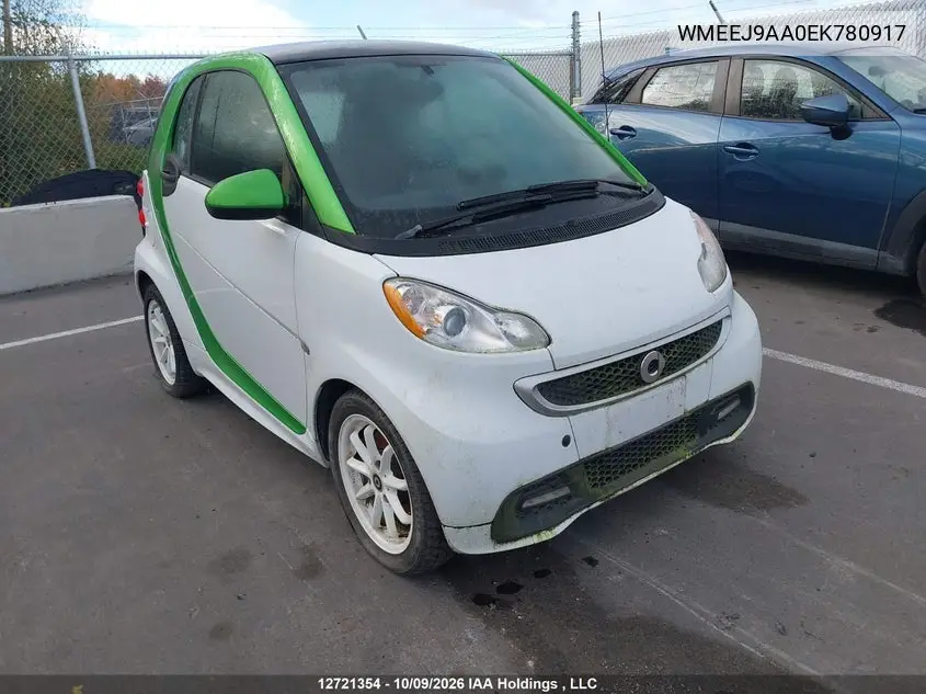 SMART FORTWO 2014, VIN WMEEJ9AA0EK780917