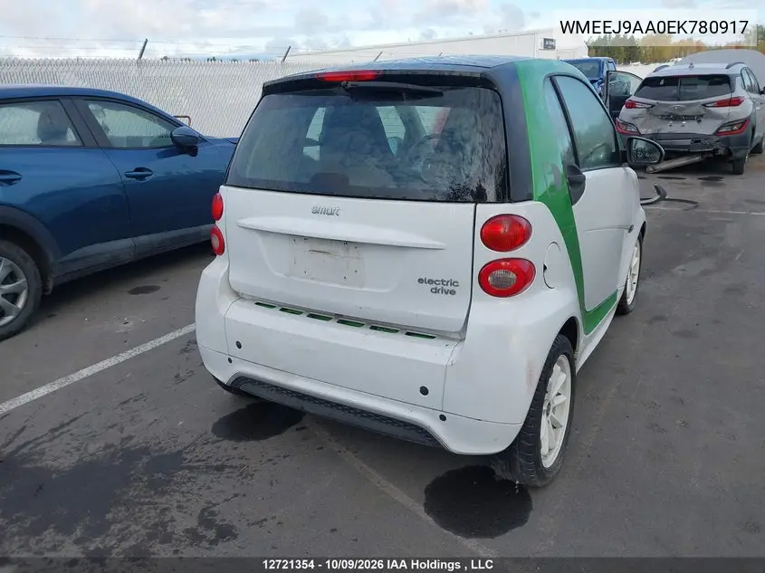 2014 SMART FORTWO VIN WMEEJ9AA0EK780917 — фото 4