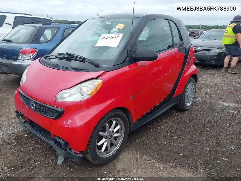 2015 SMART FORTWO VIN WMEEJ3BA5FK788900 — фото 2
