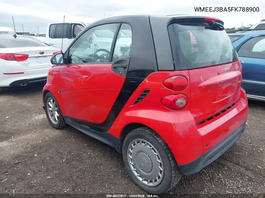 2015 SMART FORTWO VIN WMEEJ3BA5FK788900 — фото 3