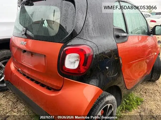2016 SMART FORTWO VIN WMEFJ5DA8GK053066 — фото 3