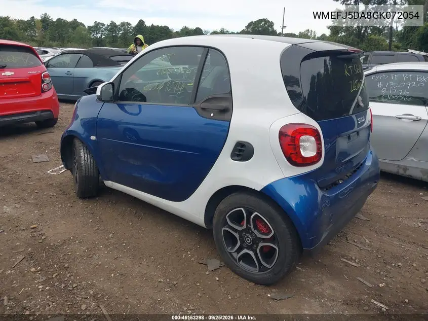 2016 SMART FORTWO VIN WMEFJ5DA8GK072054 — фото 3