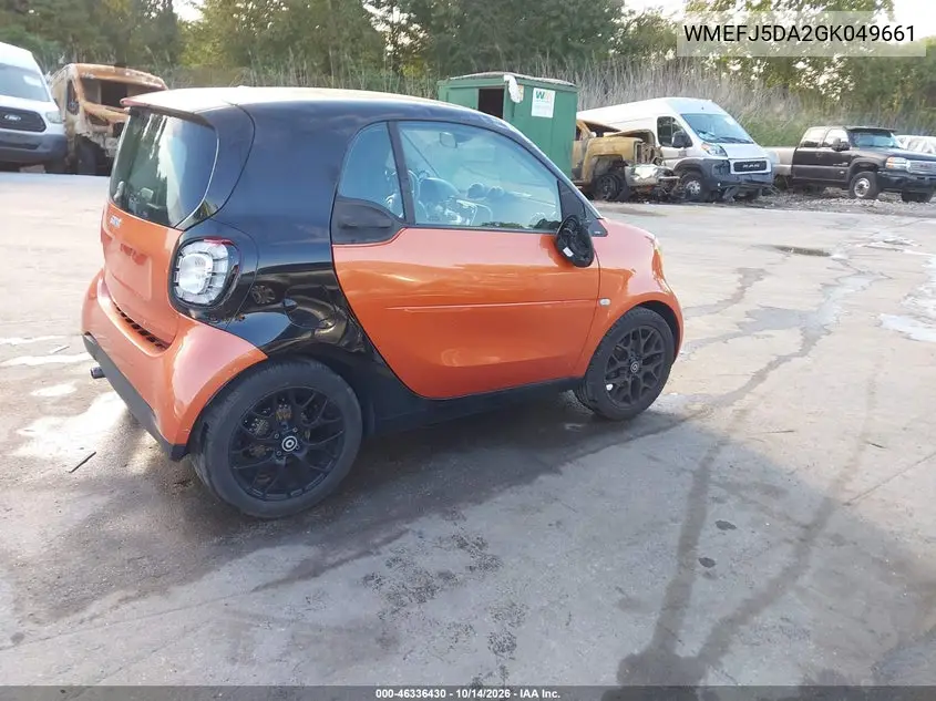 2016 SMART FORTWO VIN WMEFJ5DA2GK049661 — фото 4