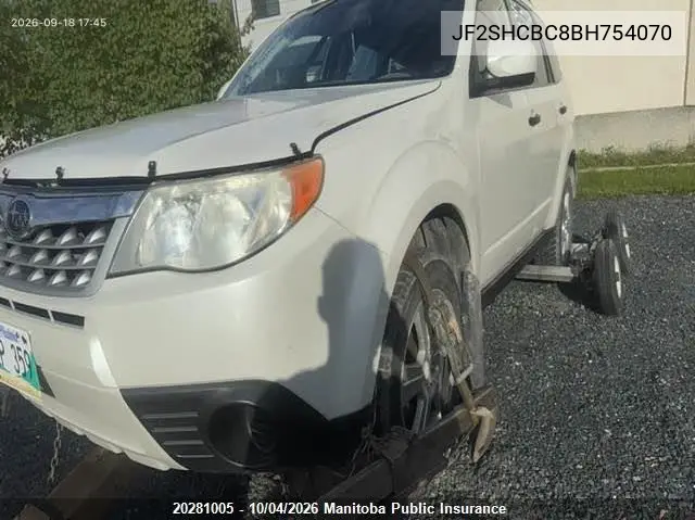 SUBARU FORESTER 2011, VIN JF2SHCBC8BH754070