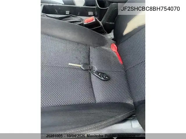 2011 SUBARU FORESTER VIN JF2SHCBC8BH754070 — фото 5