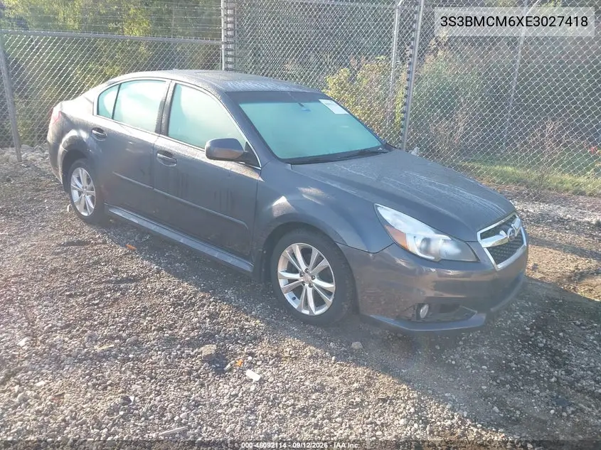 SUBARU N/A 2014, VIN 4S3BMCM6XE3027418