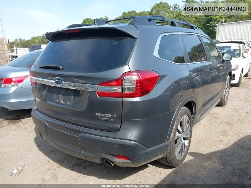 2019 SUBARU ASCENT VIN 4S4WMAPD1K3444093 — фото 4