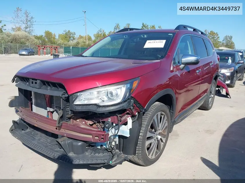 2019 SUBARU ASCENT VIN 4S4WMARD4K3449737 — фото 2