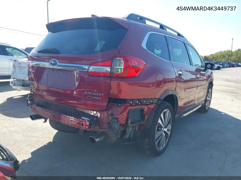 2019 SUBARU ASCENT VIN 4S4WMARD4K3449737 — фото 4