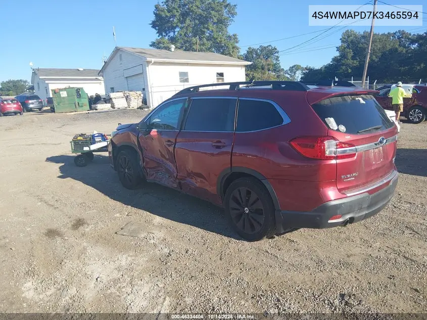 2019 SUBARU ASCENT VIN 4S4WMAPD7K3465594 — фото 3