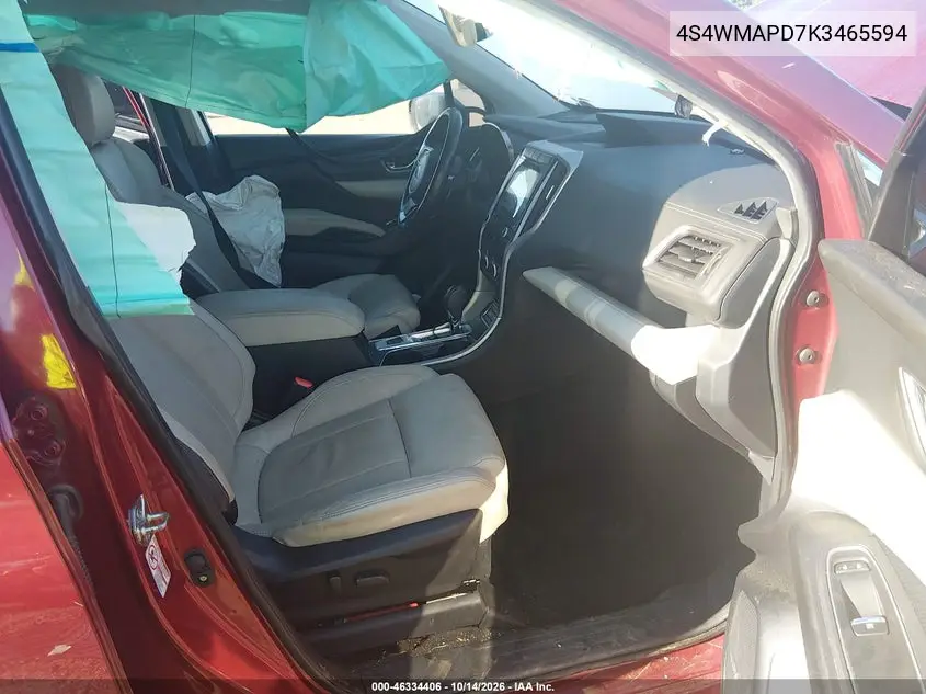 2019 SUBARU ASCENT VIN 4S4WMAPD7K3465594 — фото 5