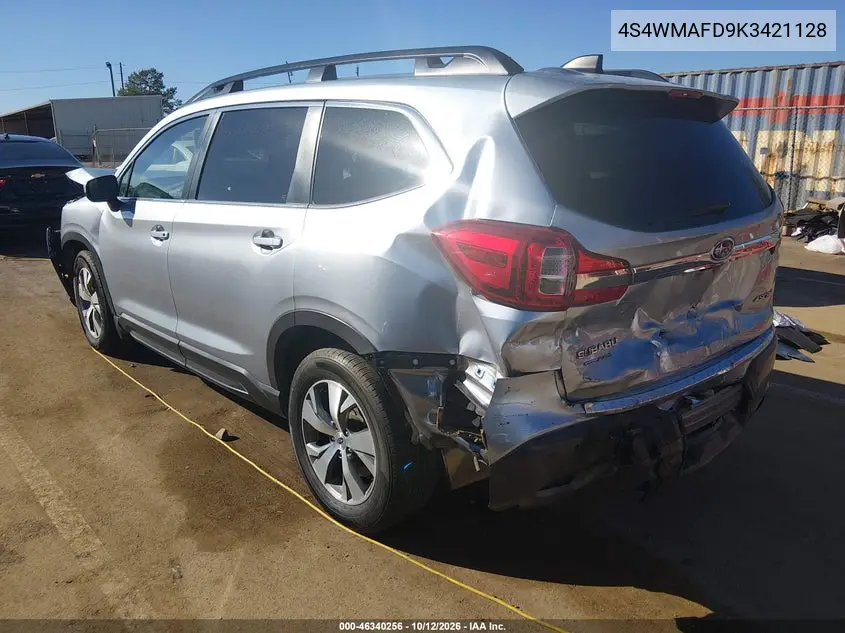 2019 SUBARU ASCENT VIN 4S4WMAFD9K3421128 — фото 3