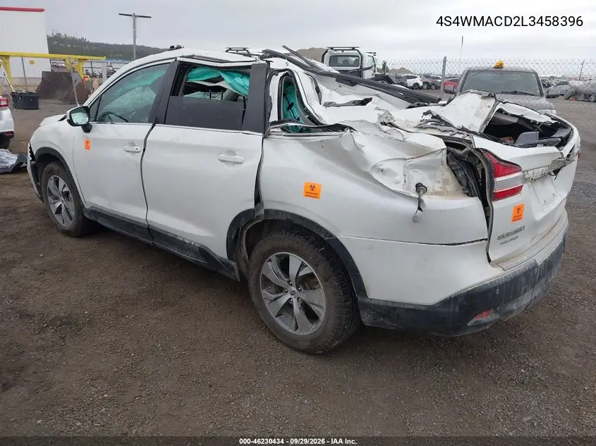 2020 SUBARU ASCENT VIN 4S4WMACD2L3458396 — фото 3