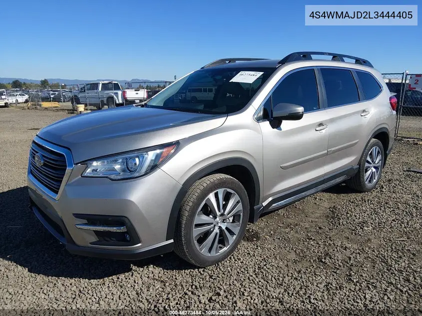 2020 SUBARU ASCENT VIN 4S4WMAJD2L3444405 — фото 2