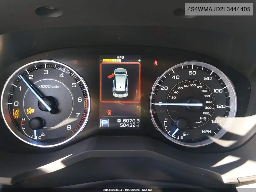 2020 SUBARU ASCENT VIN 4S4WMAJD2L3444405 — фото 7