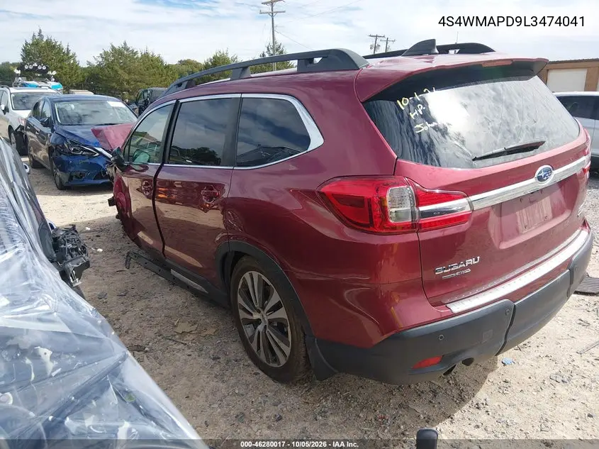 2020 SUBARU ASCENT VIN 4S4WMAPD9L3474041 — фото 3