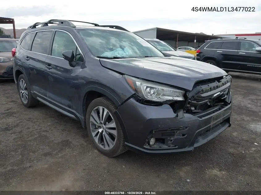SUBARU ASCENT 2020, VIN 4S4WMALD1L3477022