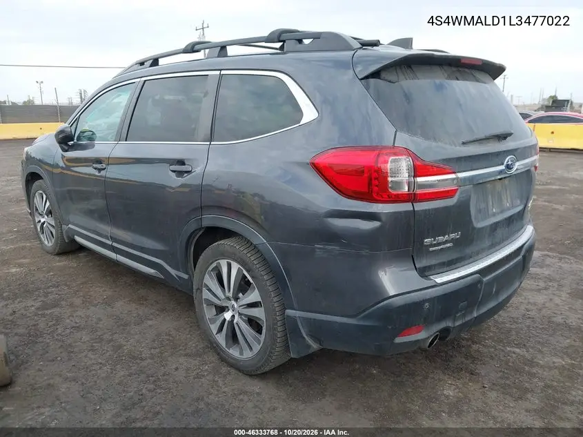 2020 SUBARU ASCENT VIN 4S4WMALD1L3477022 — фото 3