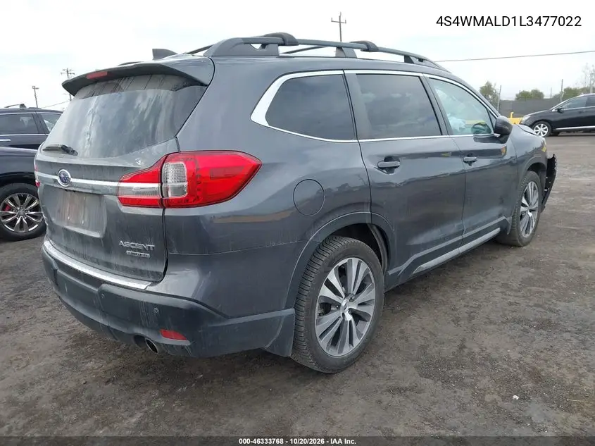 2020 SUBARU ASCENT VIN 4S4WMALD1L3477022 — фото 4