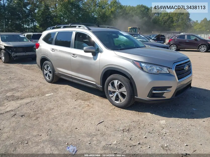 SUBARU ASCENT 2020, VIN 4S4WMACD7L3438113