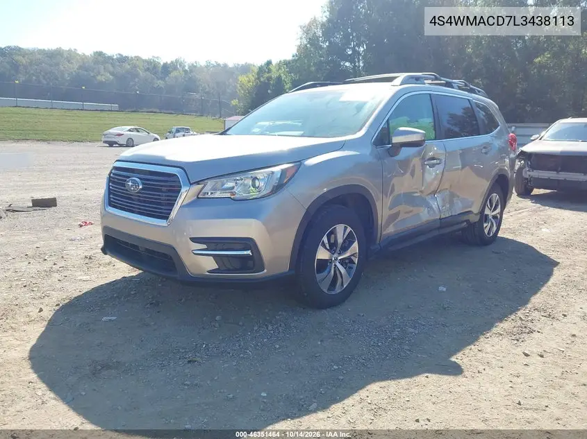 2020 SUBARU ASCENT VIN 4S4WMACD7L3438113 — фото 2
