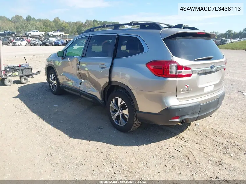 2020 SUBARU ASCENT VIN 4S4WMACD7L3438113 — фото 3