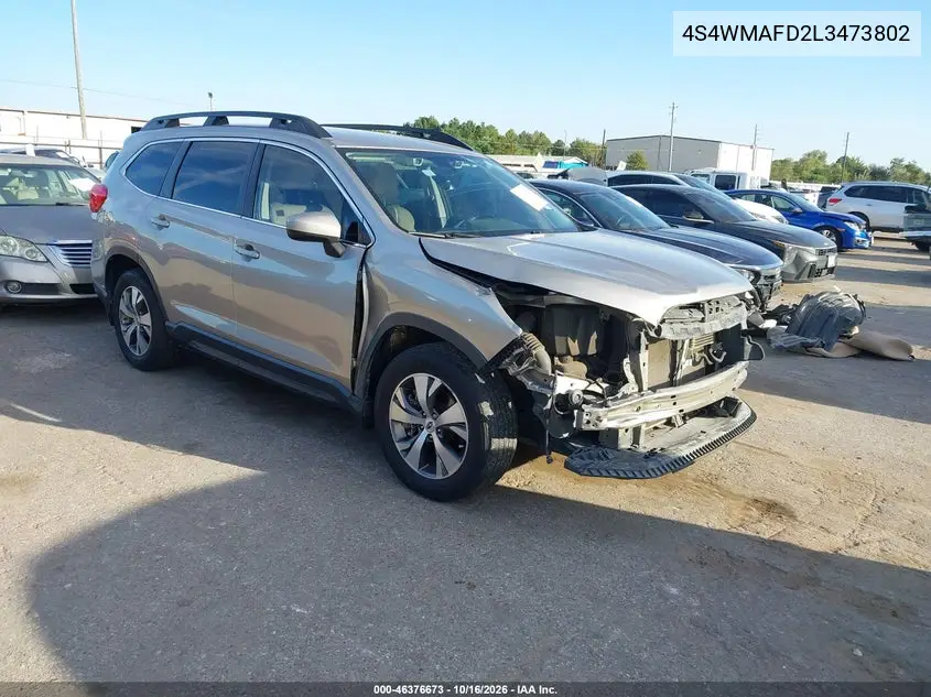 SUBARU ASCENT 2020, VIN 4S4WMAFD2L3473802