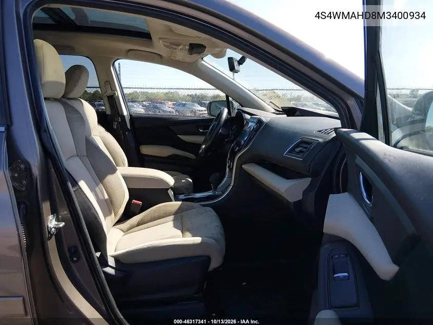 2021 SUBARU ASCENT VIN 4S4WMAHD8M3400934 — фото 5