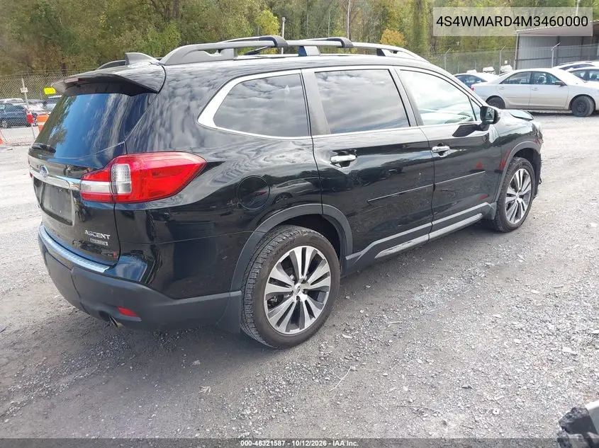 2021 SUBARU ASCENT VIN 4S4WMARD4M3460000 — фото 4