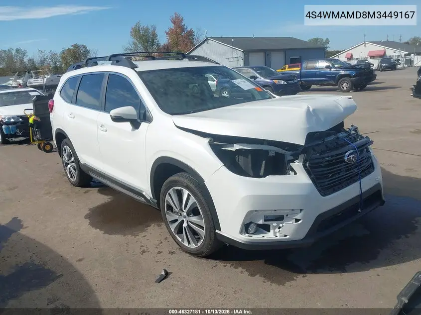 SUBARU ASCENT 2021, VIN 4S4WMAMD8M3449167