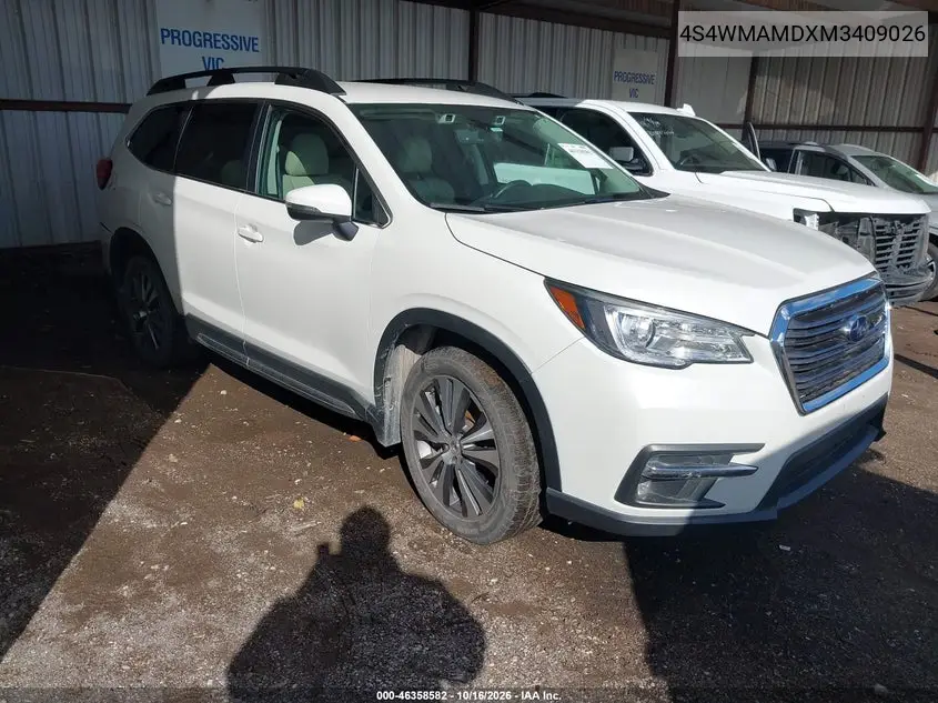SUBARU ASCENT 2021, VIN 4S4WMAMDXM3409026