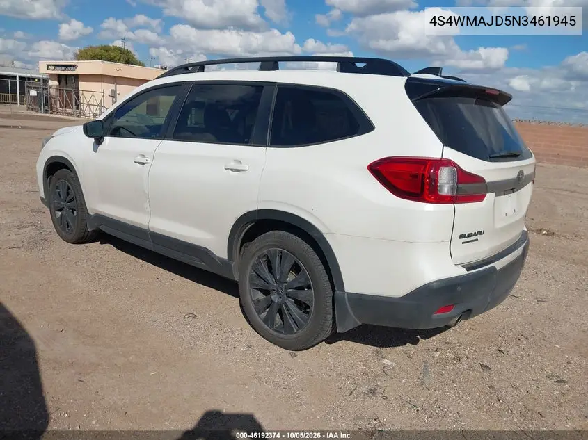 2022 SUBARU ASCENT VIN 4S4WMAJD5N3461945 — фото 2