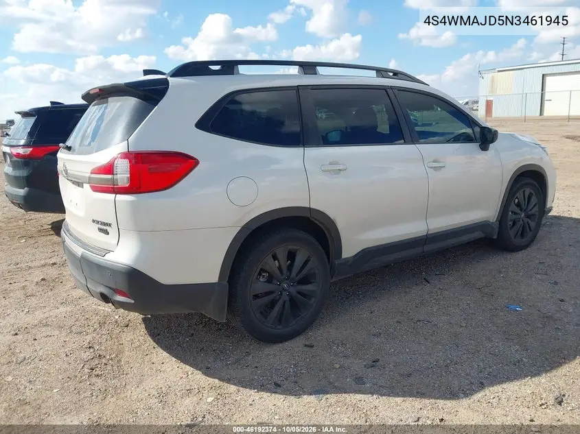 2022 SUBARU ASCENT VIN 4S4WMAJD5N3461945 — фото 3