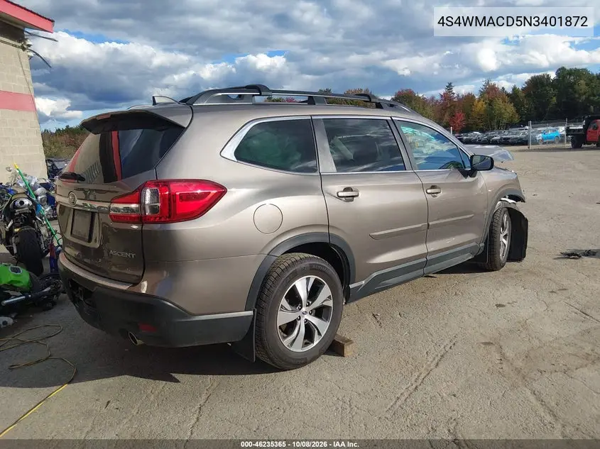 2022 SUBARU ASCENT VIN 4S4WMACD5N3401872 — фото 4
