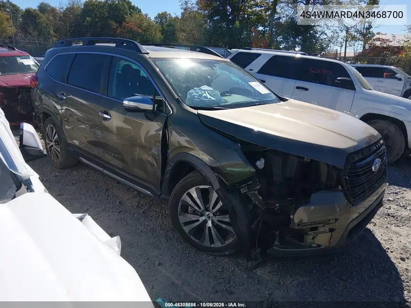 SUBARU ASCENT 2022, VIN 4S4WMARD4N3468700
