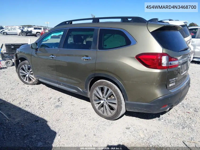 2022 SUBARU ASCENT VIN 4S4WMARD4N3468700 — фото 3
