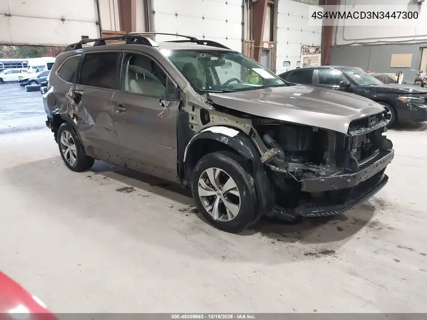SUBARU ASCENT 2022, VIN 4S4WMACD3N3447300